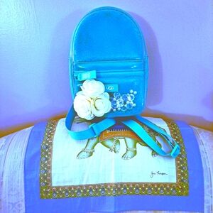 RARE & NWT UNIQUE AUSTRALIA DANNIE MINI CLEAR TURQUOISE GARDENA BACKPACK